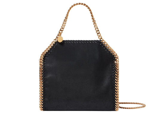 Falabella Mini Tote Bag Black Gold