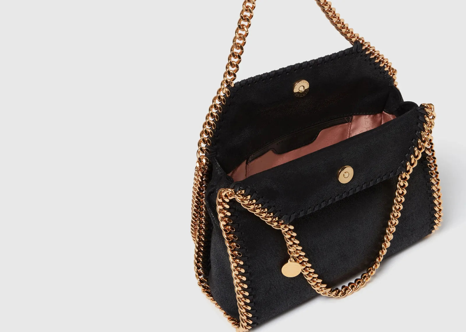 Falabella Mini Tote Bag Black Gold