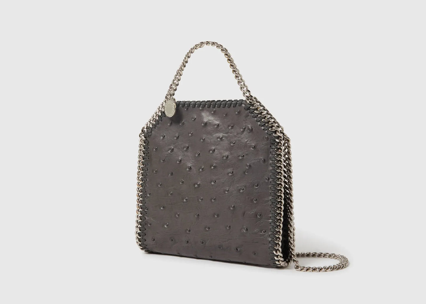 Falabella Ostrich Tiny Tote Bag Slate