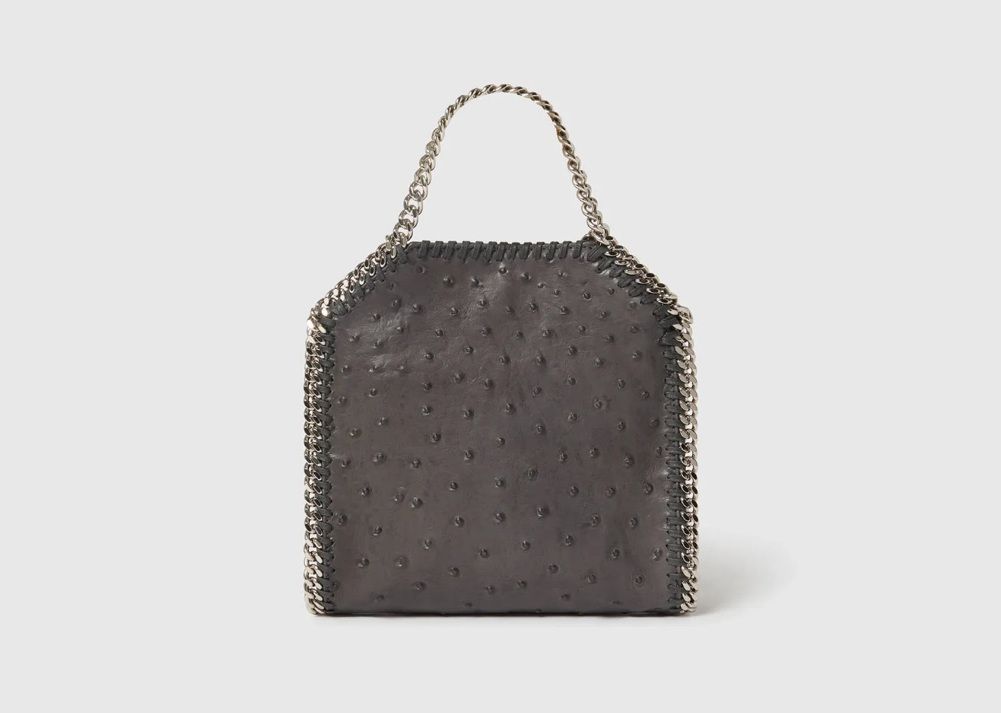 Falabella Ostrich Tiny Tote Bag Slate