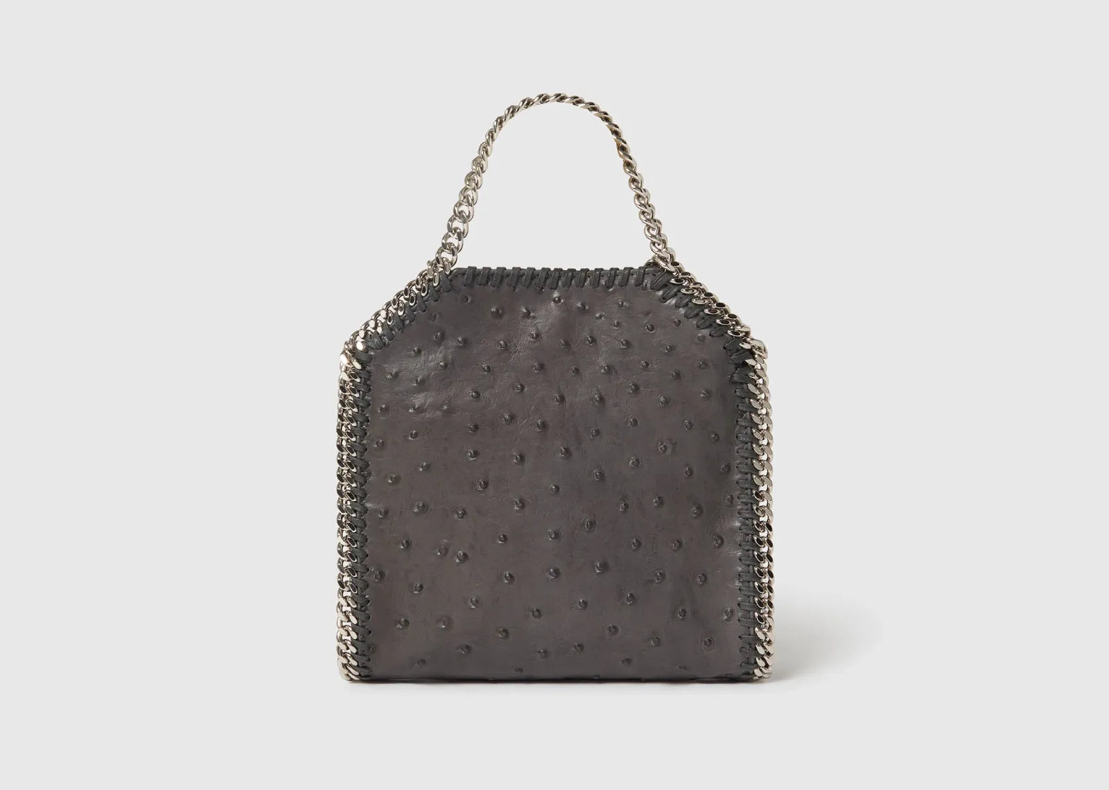 Falabella Ostrich Tiny Tote Bag Slate