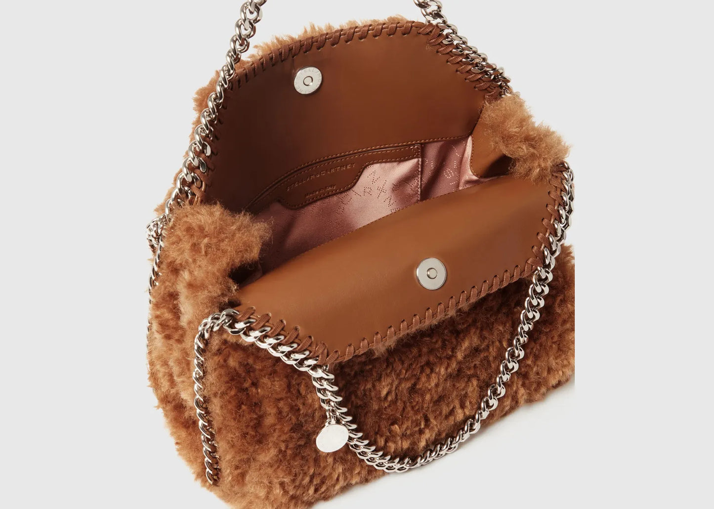 Falabella Plush Mini Tote Bag Ginger