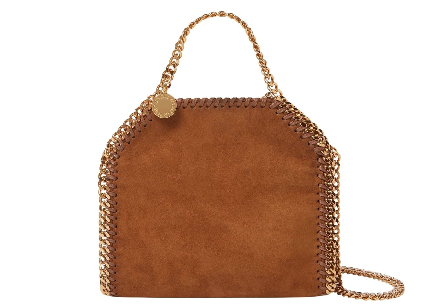 Falabella Suede Tiny Tote Bag Brandy