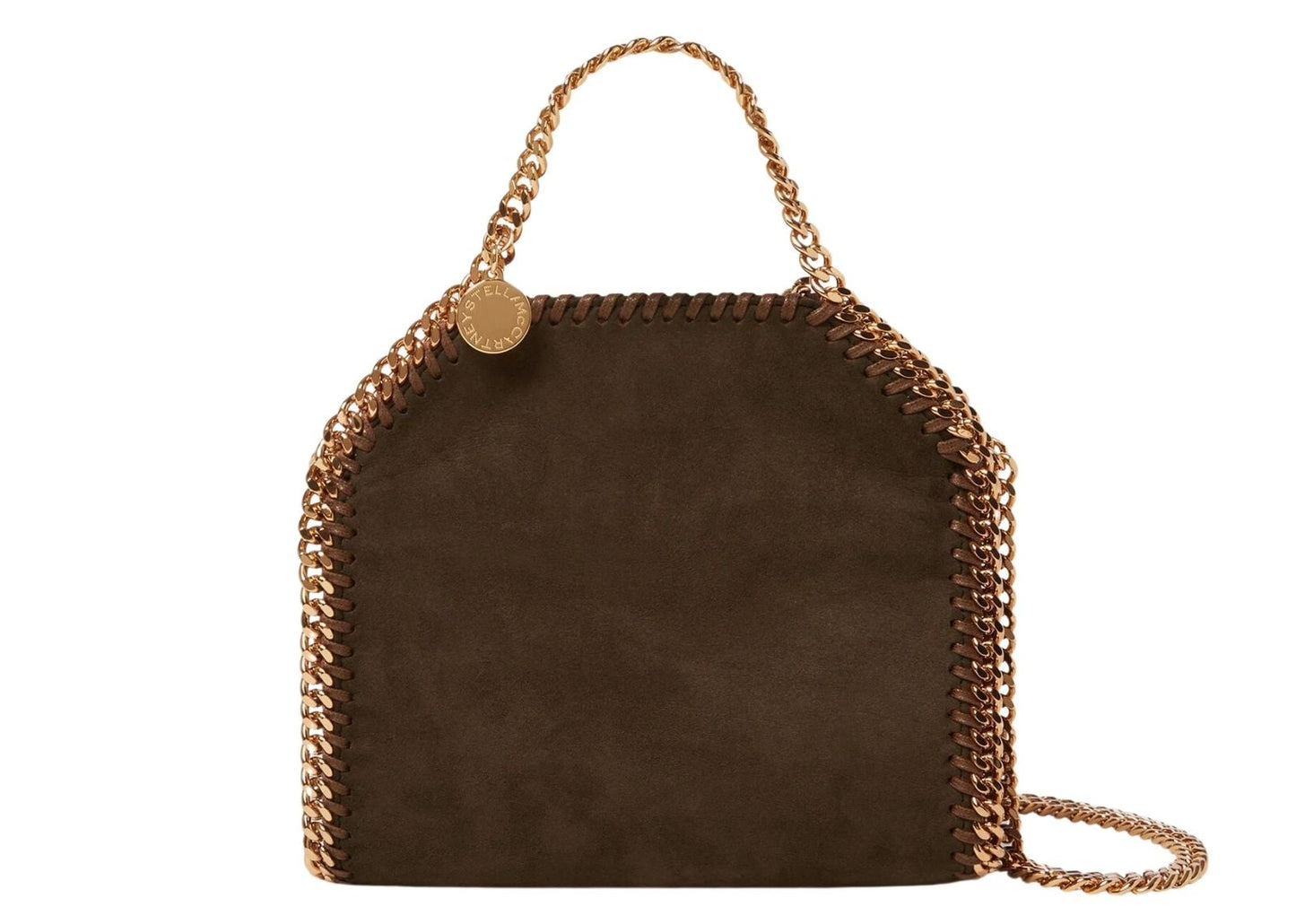 Falabella Suede Tiny Tote Bag Moka
