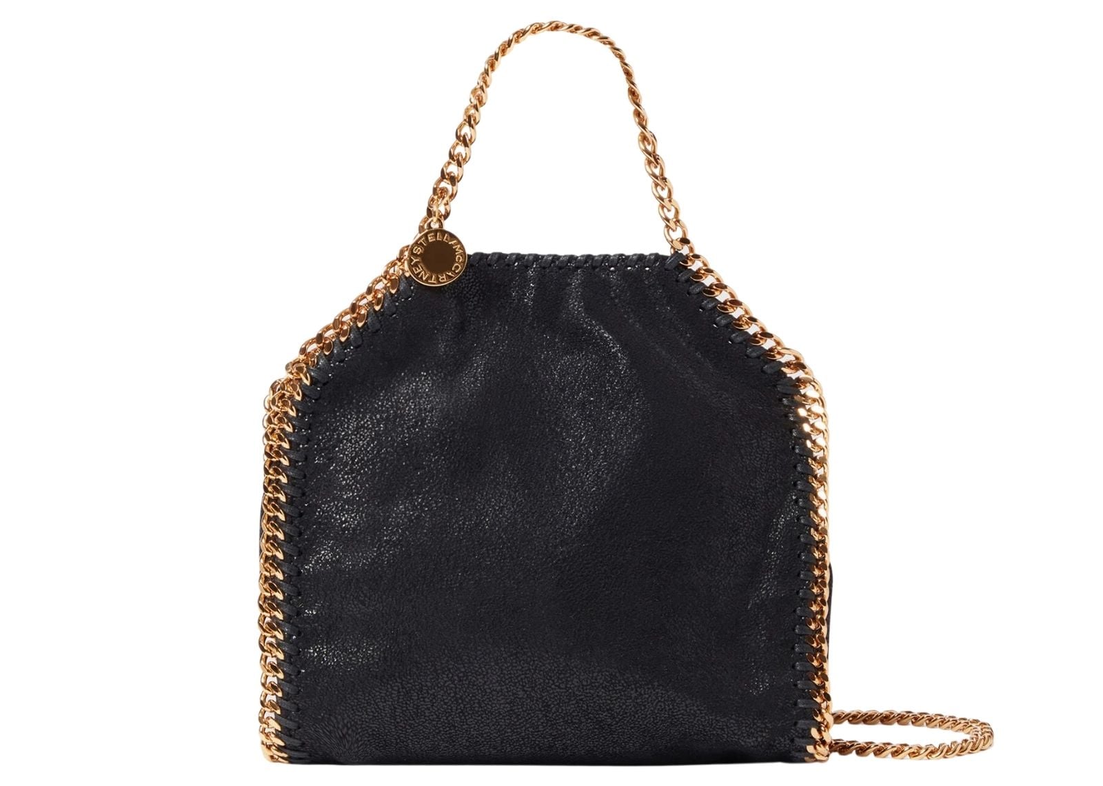 Falabella Tiny Tote Bag Black Gold