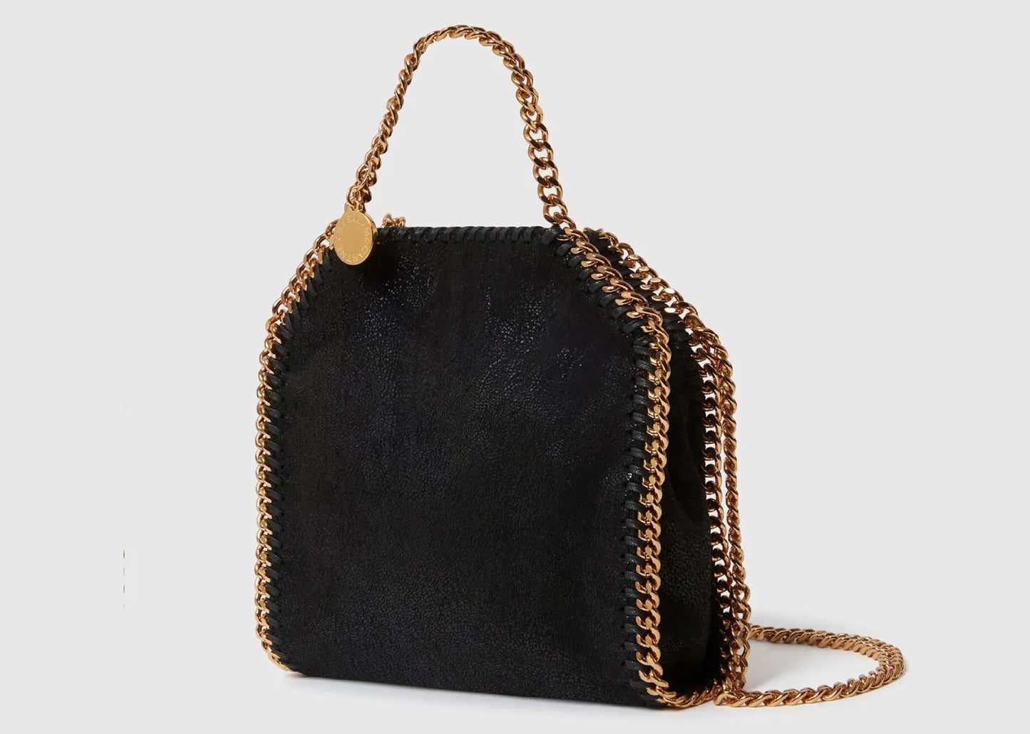 Falabella Tiny Tote Bag Black Gold