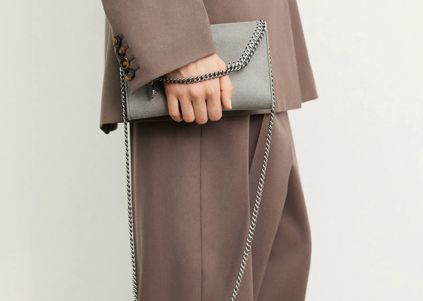 Falabella Wallet Crossbody Bag Grey