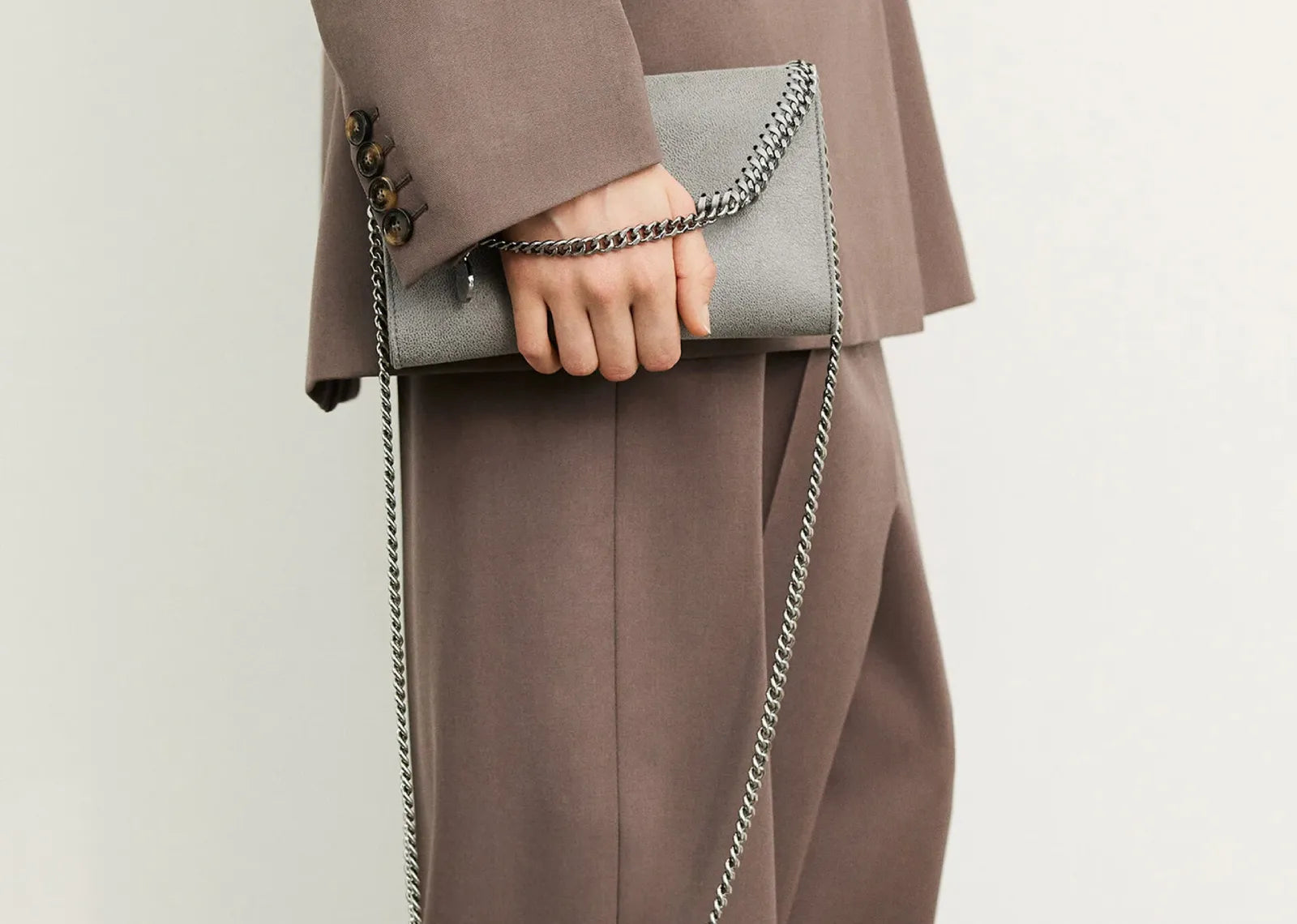 Falabella Wallet Crossbody Bag Grey