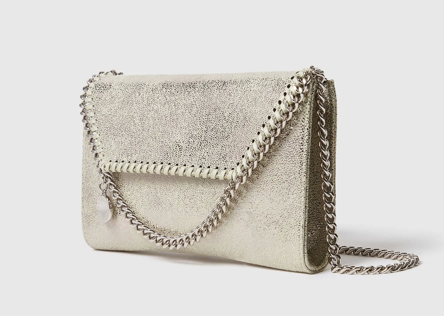 Falabella Wallet on Chain Light Lime Green