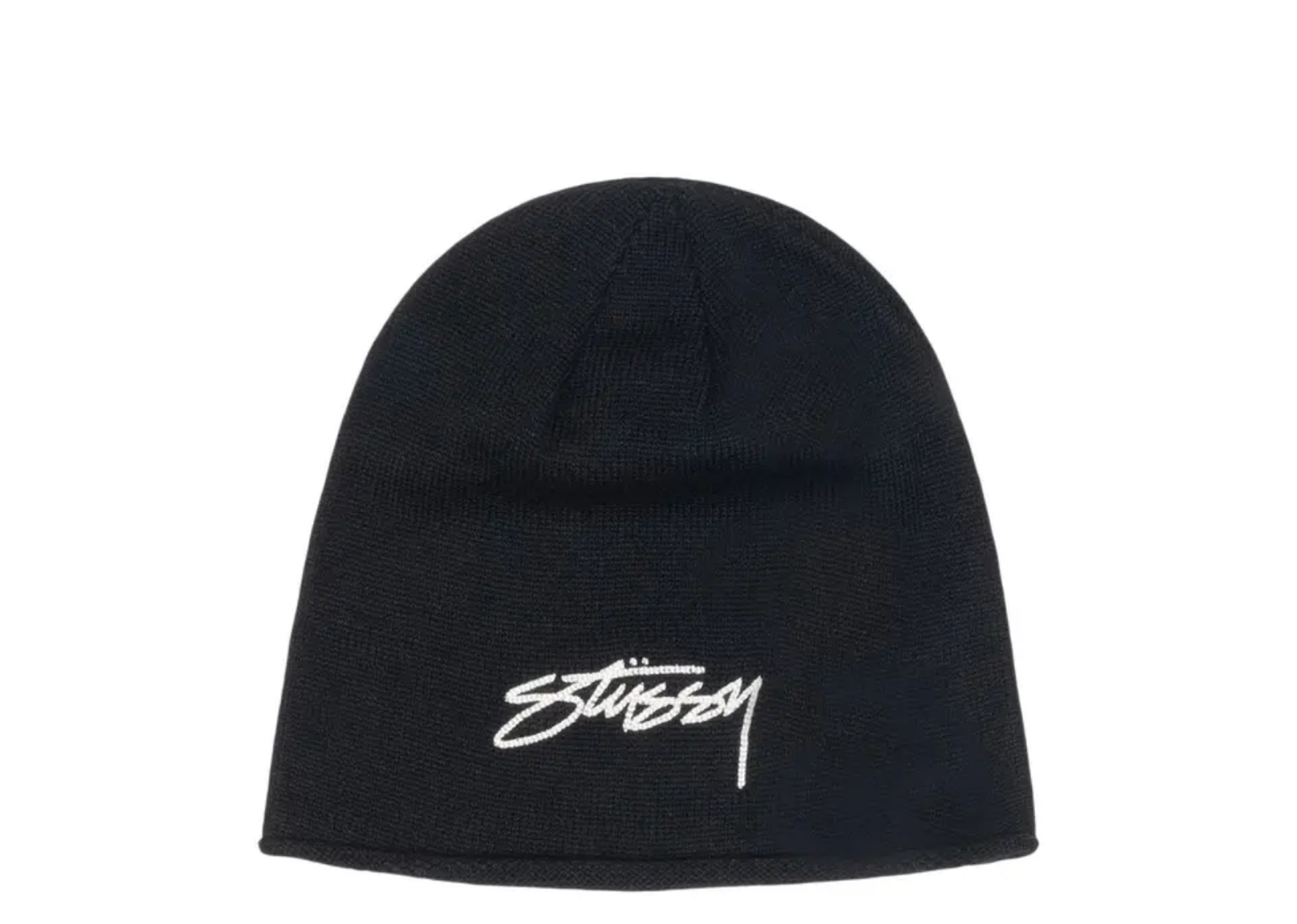 Chunky Rib Classic Logo Beanie Black