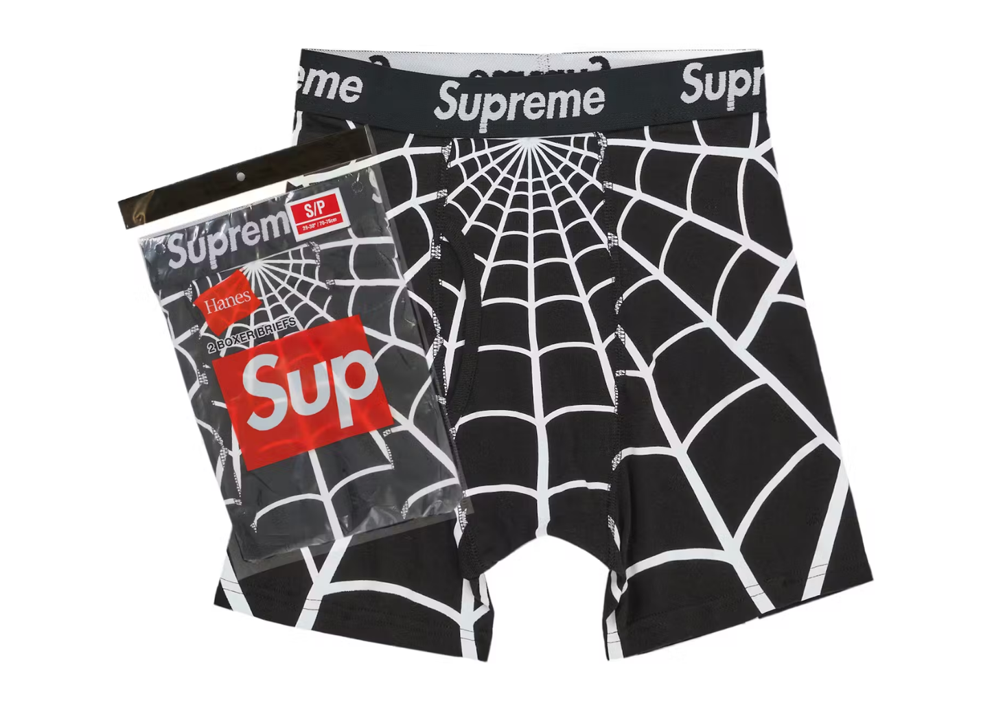 Hanes Spider-Man Boxer Briefs (2 Pack) Black