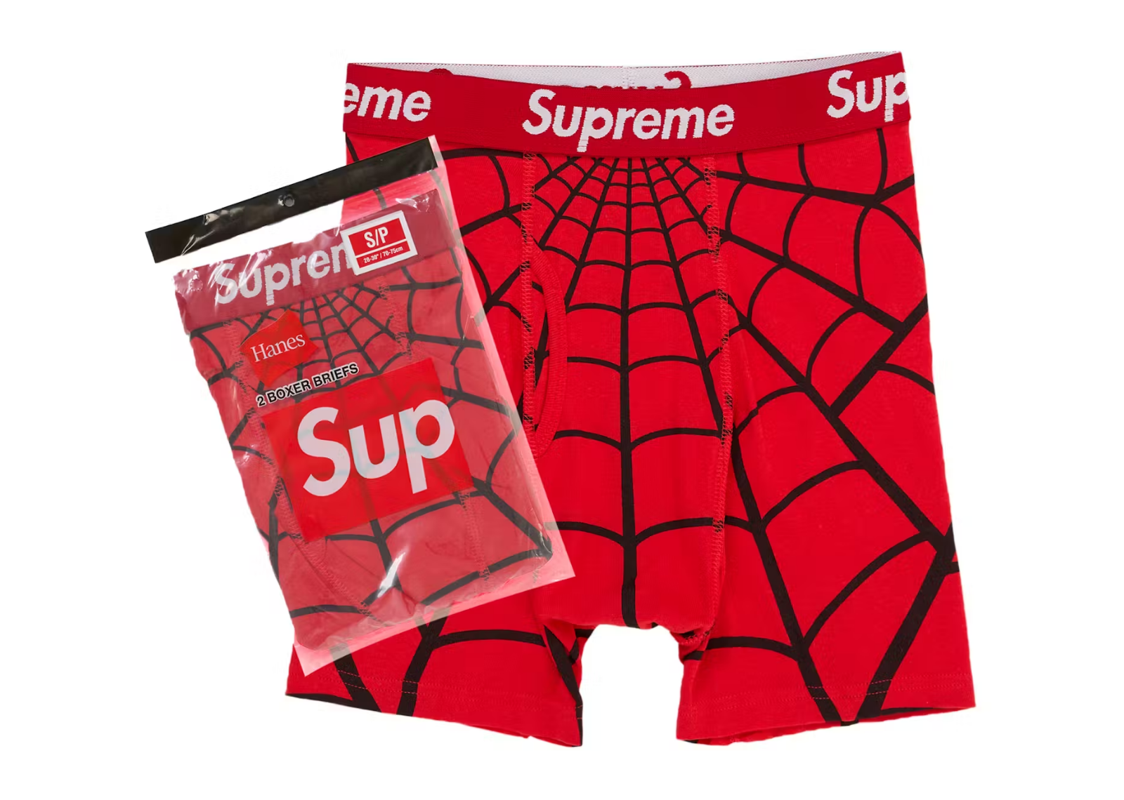 Hanes Spider-Man Boxer Briefs (2 Pack) Red
