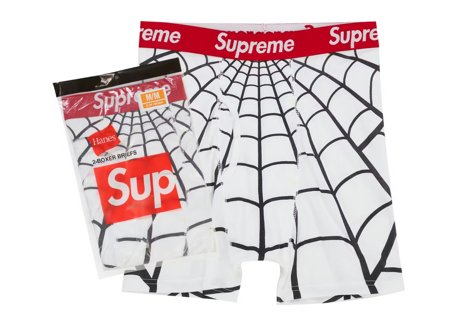 Hanes Spider-Man Boxer Briefs (2 Pack) White