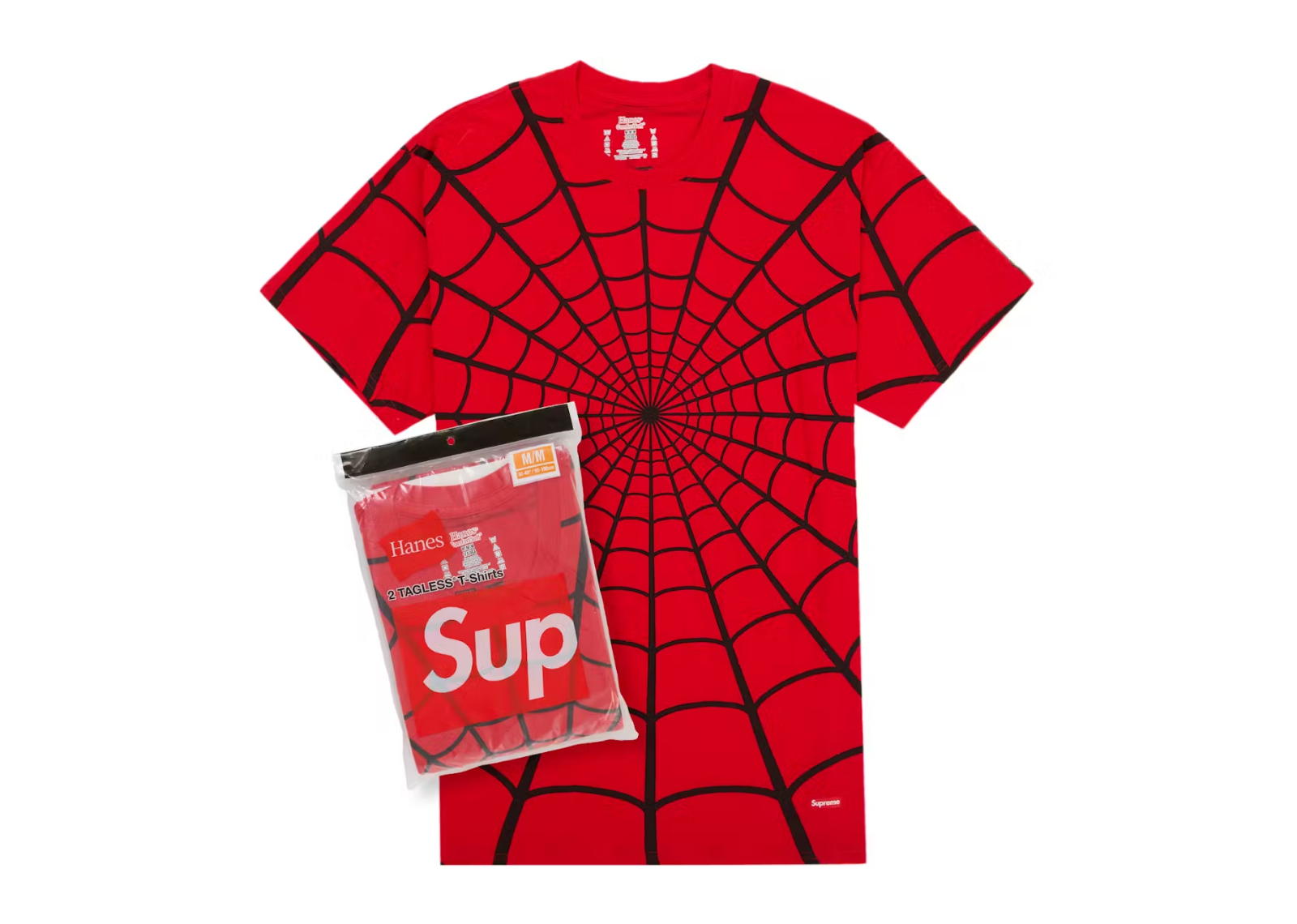 Hanes Spider-Man Tagless Tees (2 Pack) Red