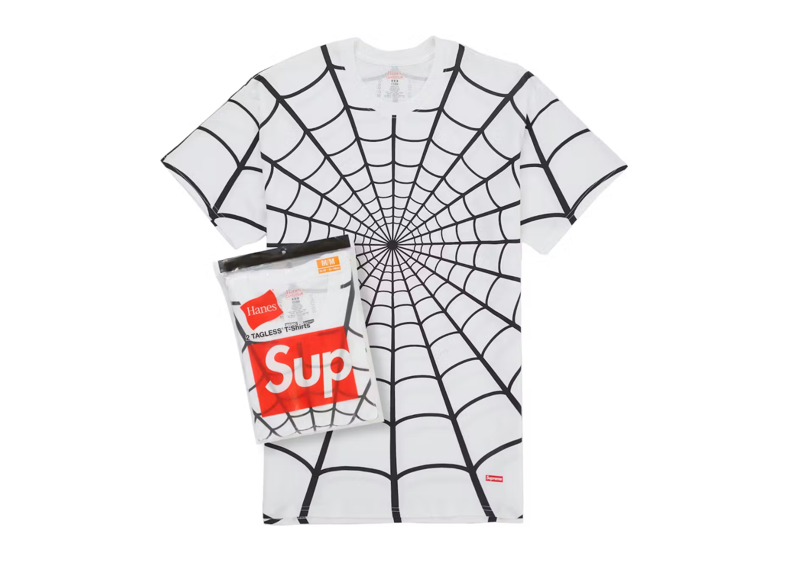 Hanes Spider-Man Tagless Tees (2 Pack) White
