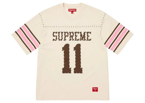 Studded Short-Sleeve Top Cream