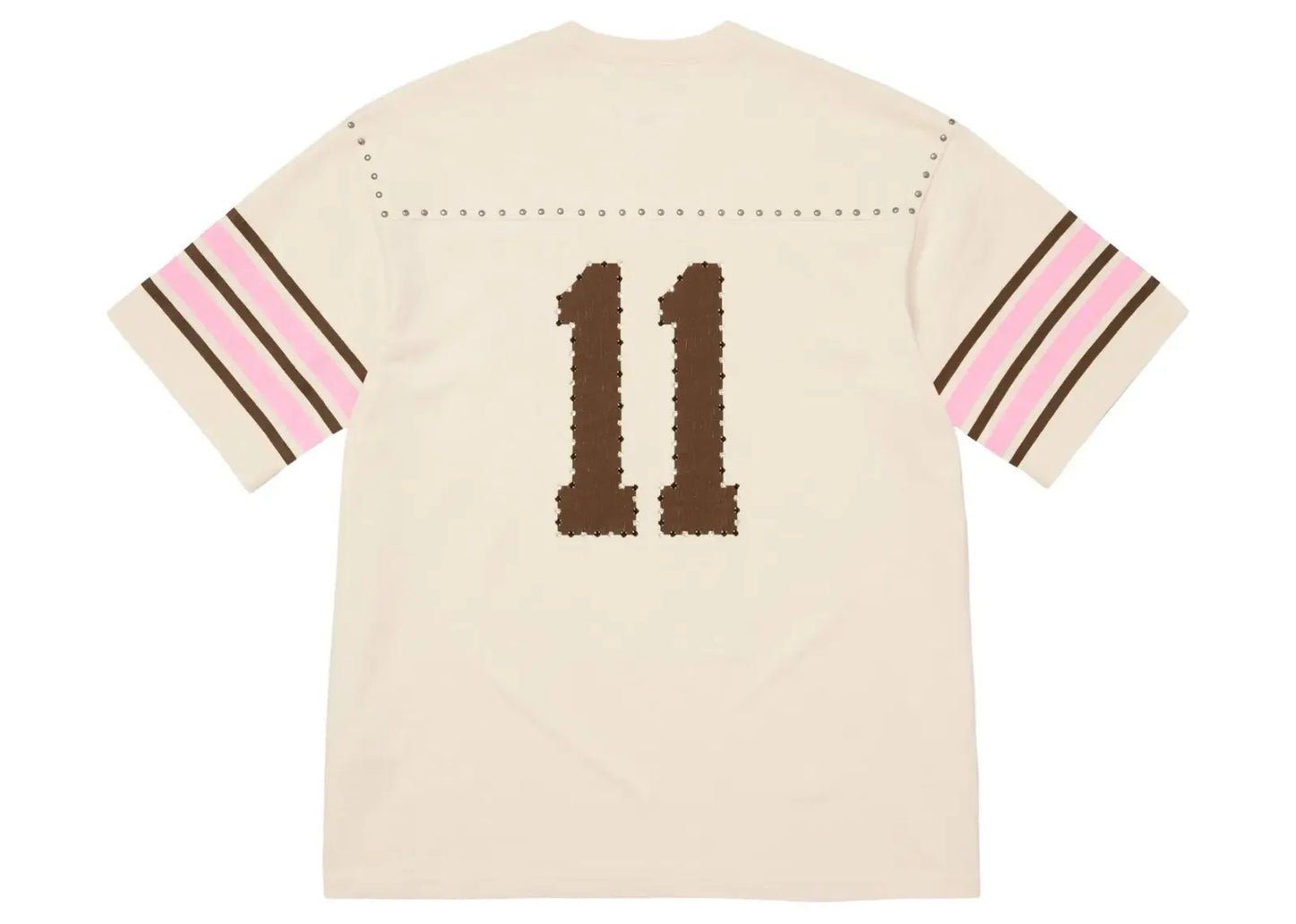 Studded Short-Sleeve Top Cream