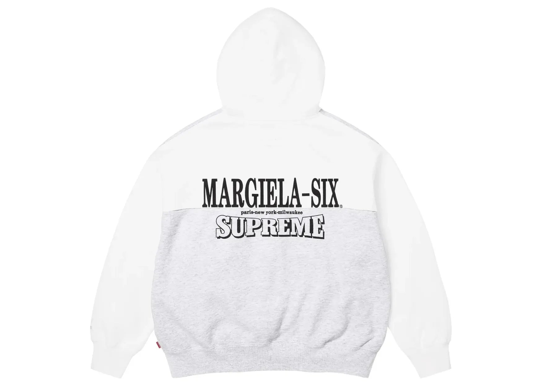 x MM6 Maison Margiela Eagle Zip Up Hooded Sweatshirt Ash Grey