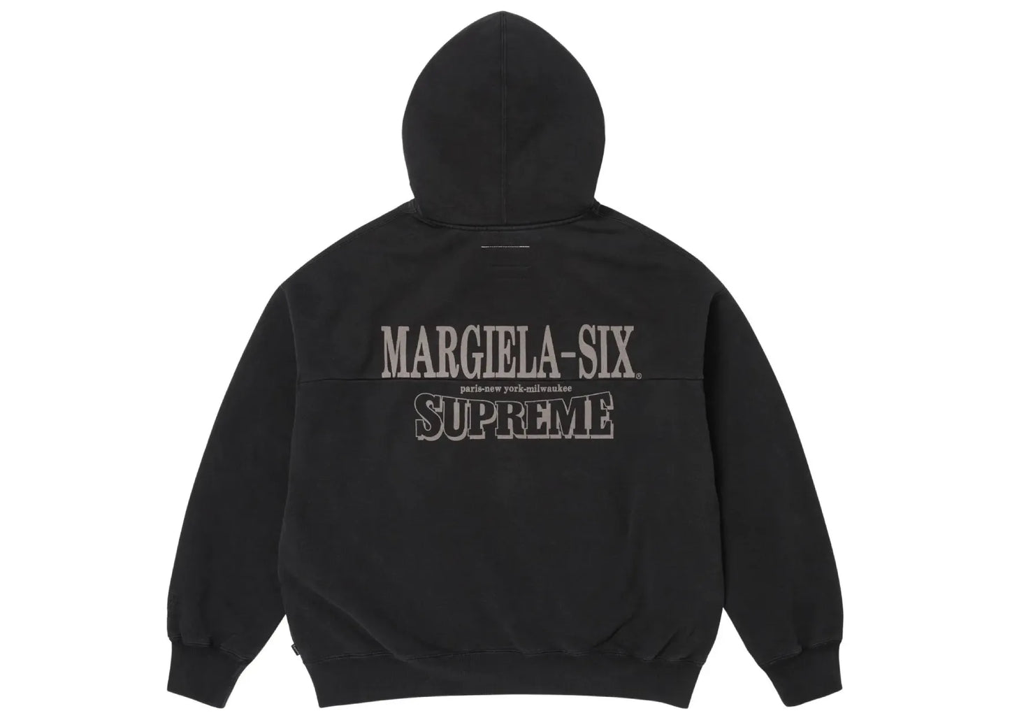 x MM6 Maison Margiela Eagle Zip Up Hooded Sweatshirt Black