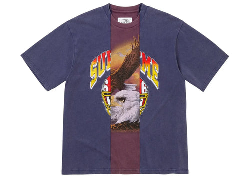 x MM6 Maison Margiela Split Short-Sleeve Top Navy