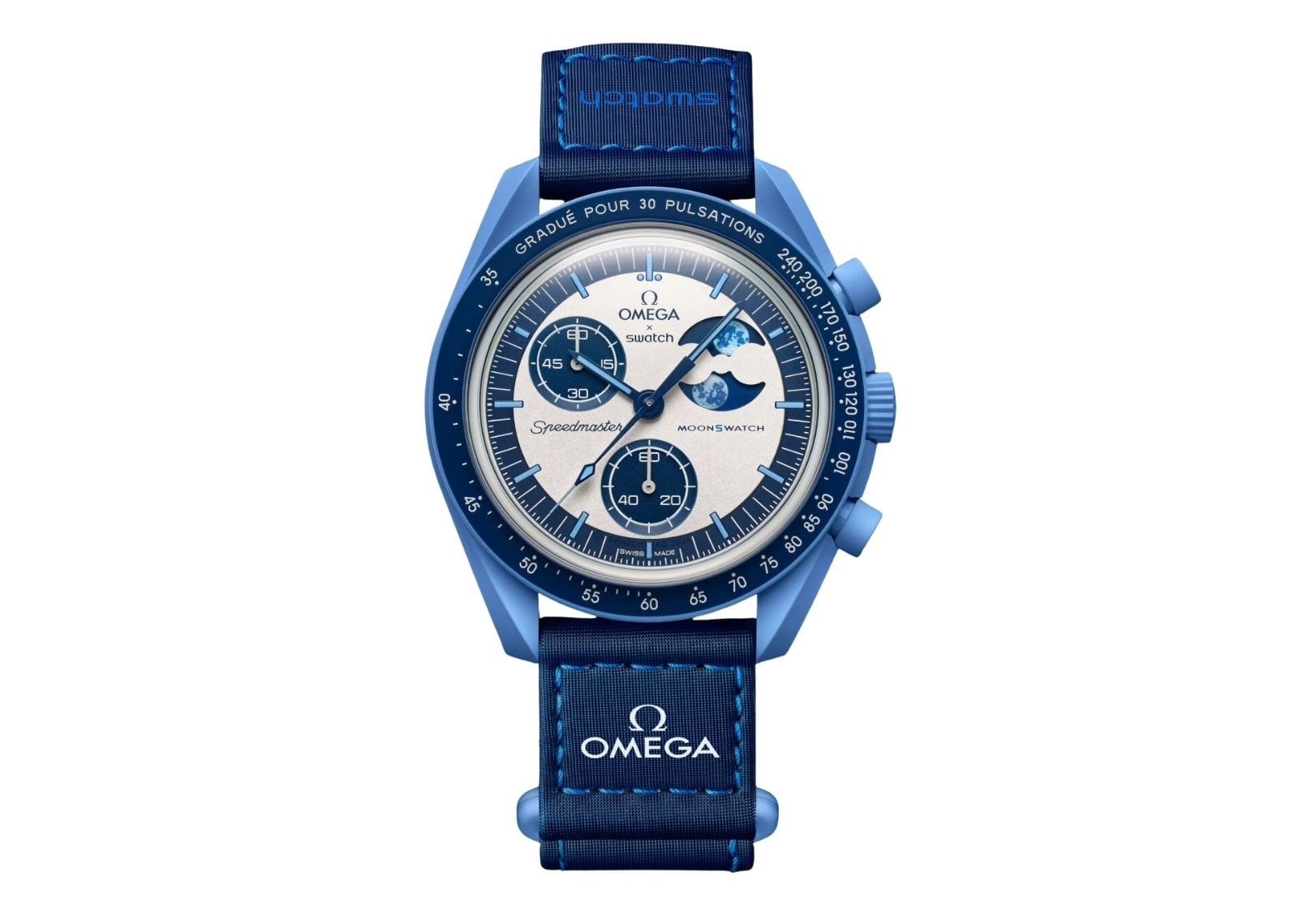 x Omega Bioceramic Moonswatch Mission to the Super Blue Moonphase