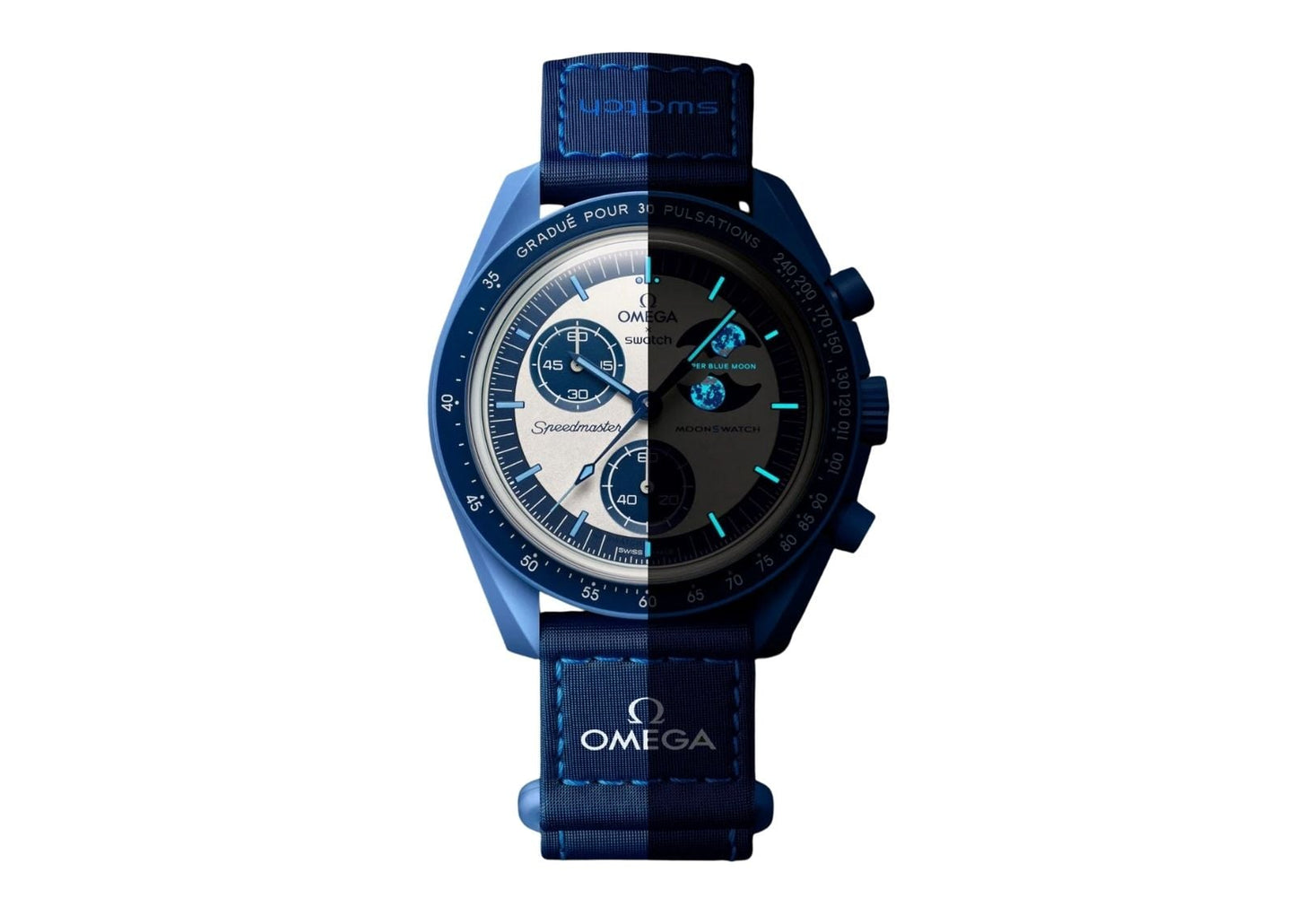 x Omega Bioceramic Moonswatch Mission to the Super Blue Moonphase
