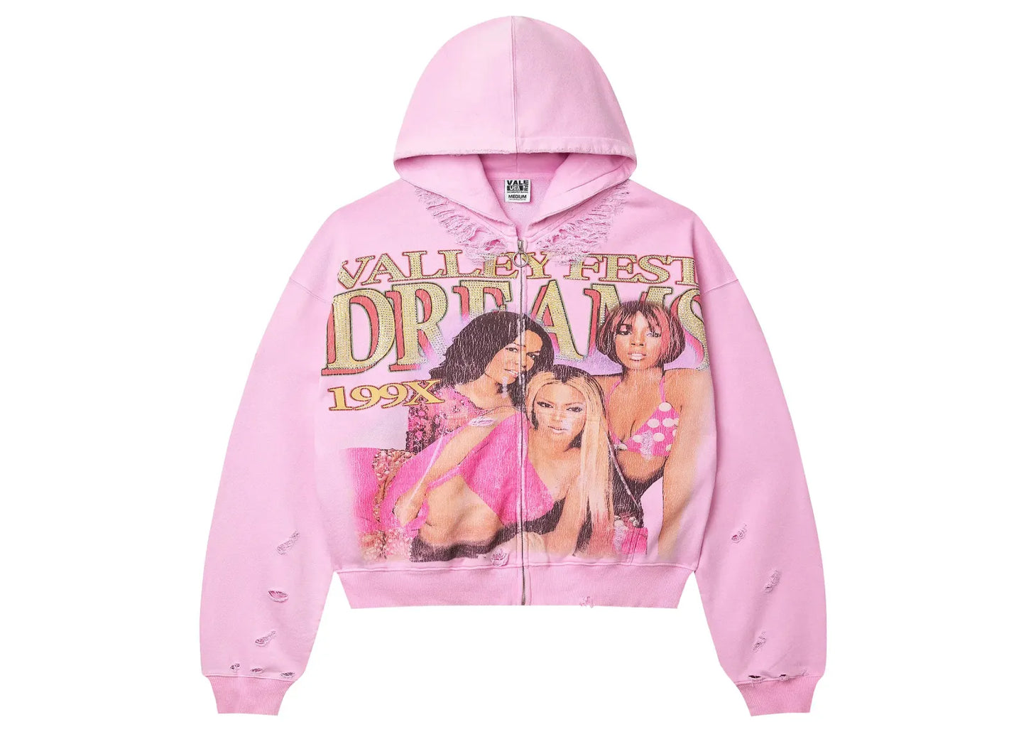 Dreams Zip Up Hoodie Pink