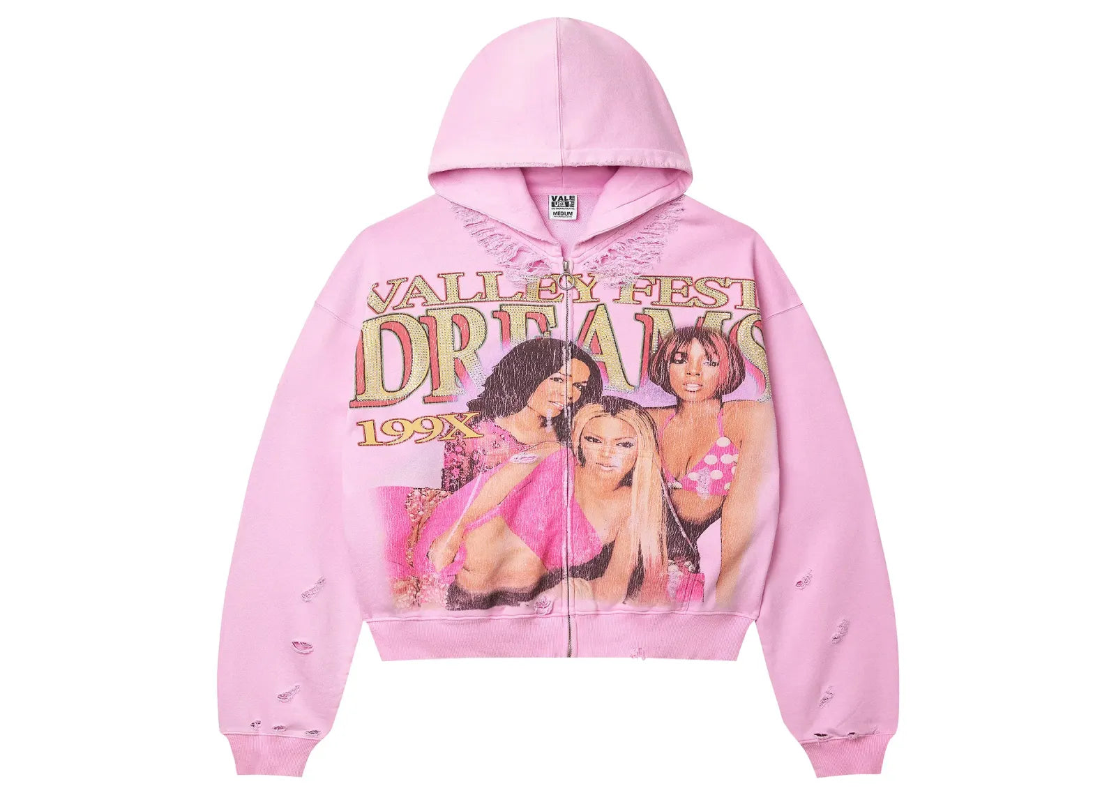 Dreams Zip Up Hoodie Pink