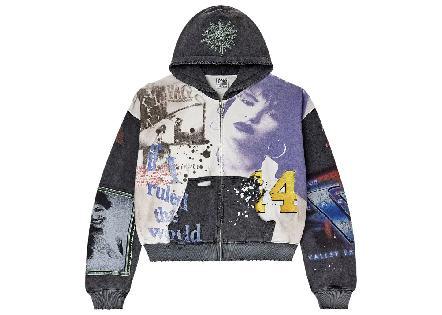 Noise Zip Up Dark Graphic