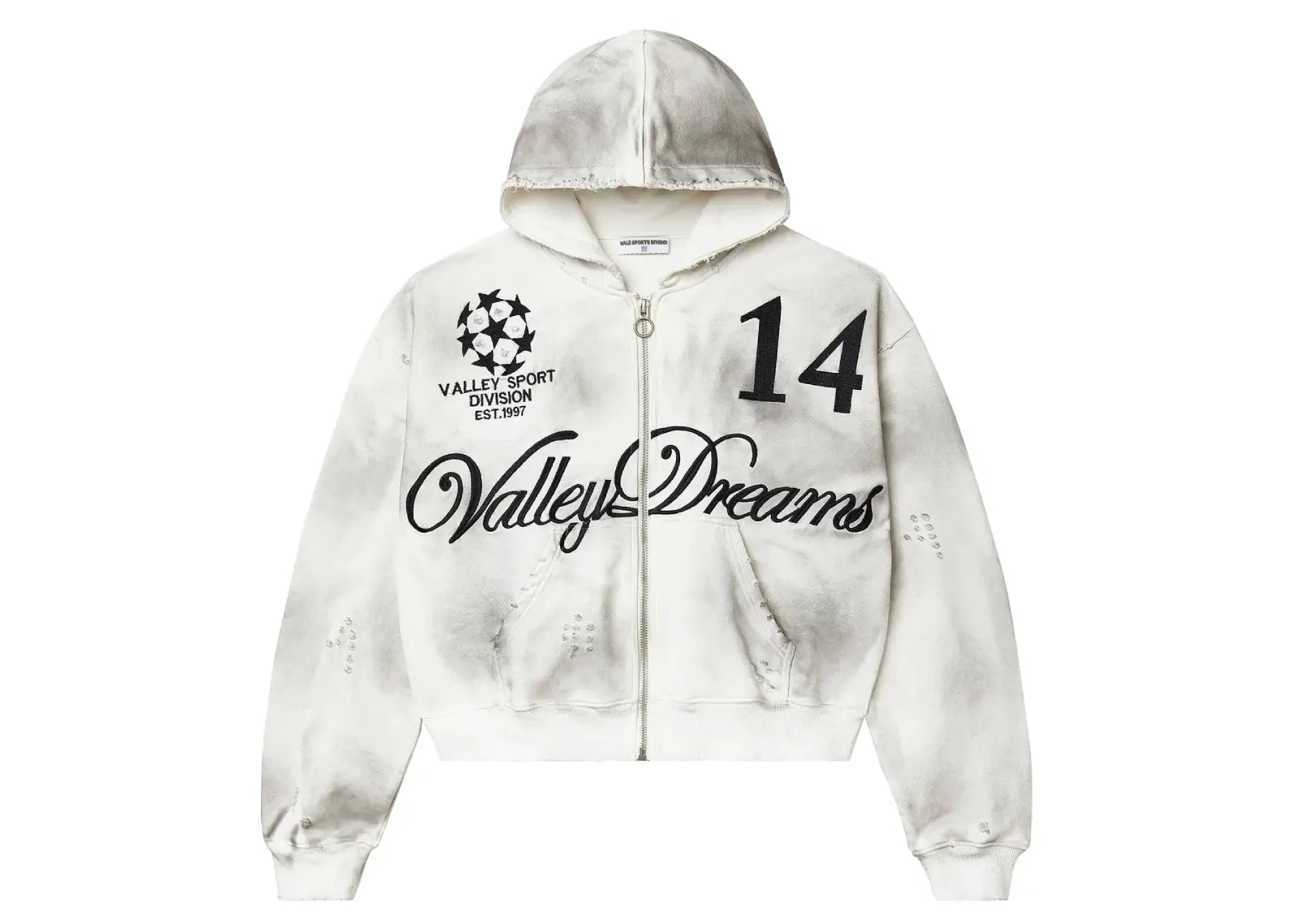 Oreo 14 Zip Up Hoodie Dest/Smoke